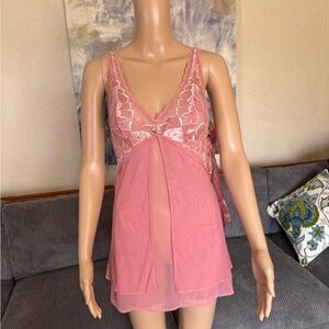 Blush Lace Chemise & Panty